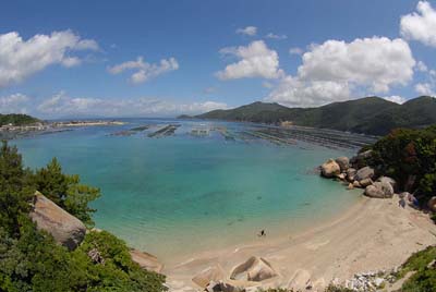 遠浅の白浜