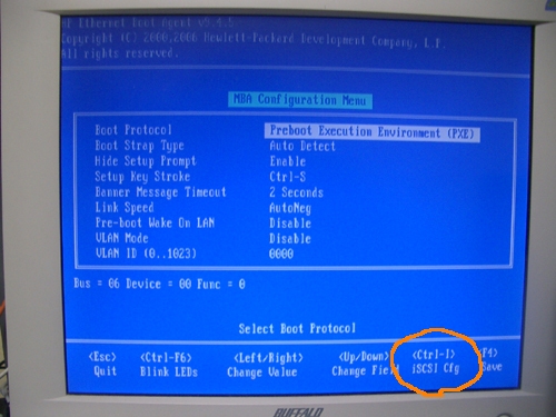 ML115MBAʂɕ\ĂmiSCSI cfgnƂ